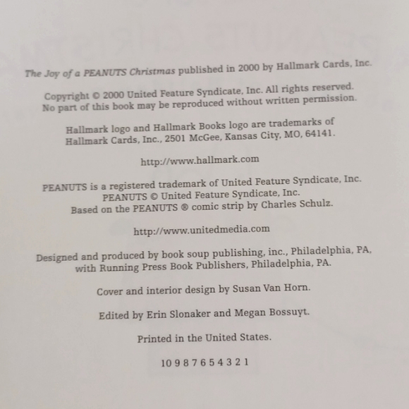The Joy Of A Peanuts Christmas Book, 50 Years Of Comics, Hallmark, 2000 - Picture 3 of 11